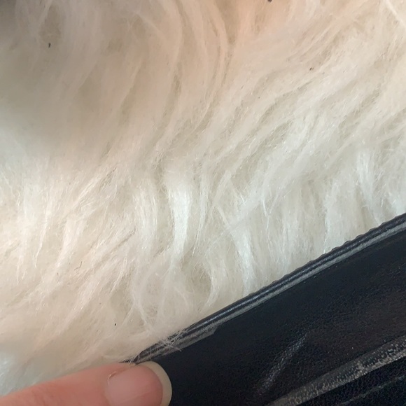 WHITE Buffalo Black Faux Leather Women’s Peep Toe Shoes - Picture 11 of 15